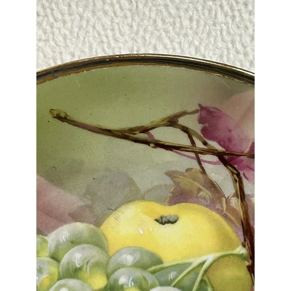 Vintage 1909-1934 C.T. Altwasser 9 1/4” Gorgeous Red & Green Grapes & Apples EUC - Picture 7 of 12